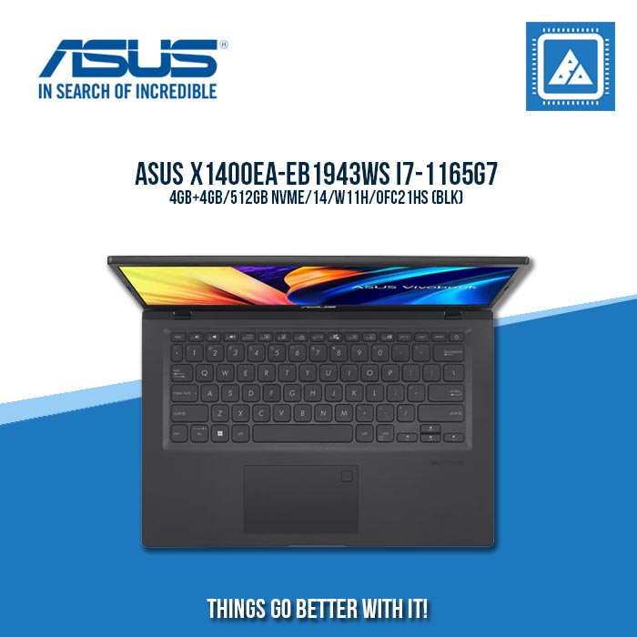 ASUS X1400EA-EB1943WS I7-1165G7/4GB+4GB/512GB NVME | BEST FOR STUDENTS AND FREELANCERS LAPTOP ASUS X1400EA-EB1943WS I7-1165G7/4GB+4GB/512GB NVME | BEST FOR STUDENTS AND FREELANCERS LAPTOP